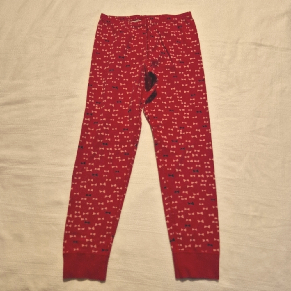 Hanna Andersson girls size 130 or 8 red with pink & blue bows VGUC